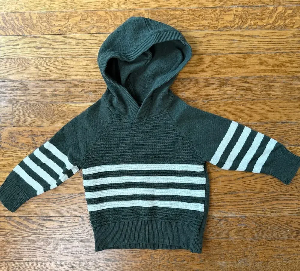 NWOT Cat & Jack Boys' Green Knit Sweater Size 18 Months